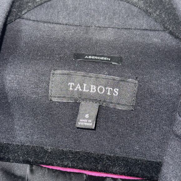 Talbots Women’s Aberdeen Blazer Black Cotton Blend Size 6 - Picture 5 of 6